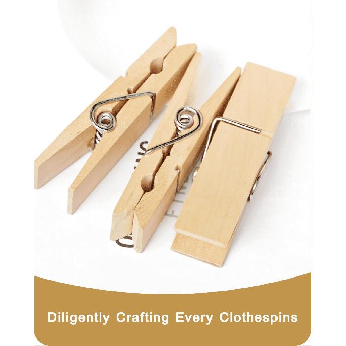 Clothes P Wooden Clothesp, 15 PCS Sturdy and Heavy Duty Natural Wood Clips for Hanging Clothes Photo Pictures Crafts Small Classroom Decorative Cheer