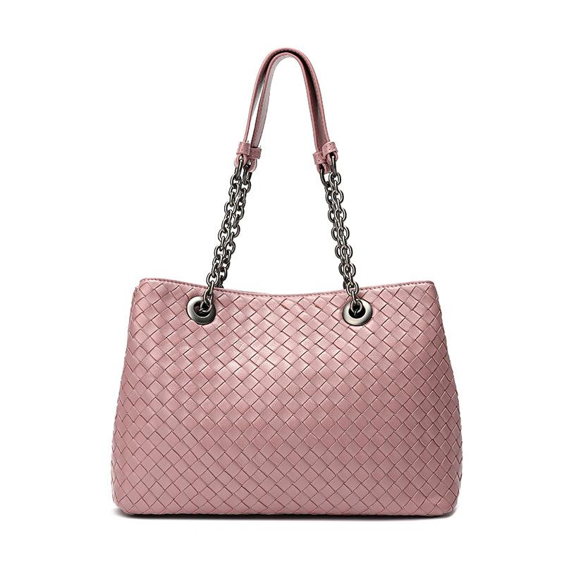 

Классическая женская сумка из натуральной кожи, сумка-цепочка, овчина, вязаная сумка через плечо, размер издания 32x13x21cm военно-воздушные силы синий