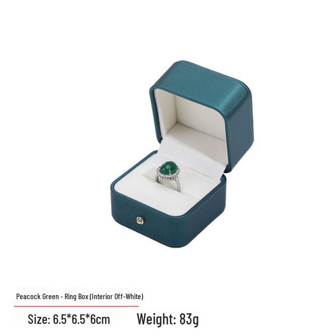 

Elegant PU Leather Jewelry Box with Gold Buckle - Round Corner Design for Rings, Brooches, Pendants, Bracelets, and Chains.