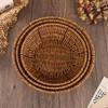 Ruhan Handmade Rattan Round Floral Fruit Basket