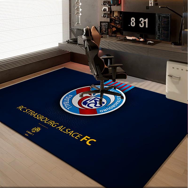 1PC rug Racing Club Strasbourg Crest Carpet, Chair Rug,Area Rug for Office Bedroom living rooms bedroom, Doormat decor Christmas fan gifts