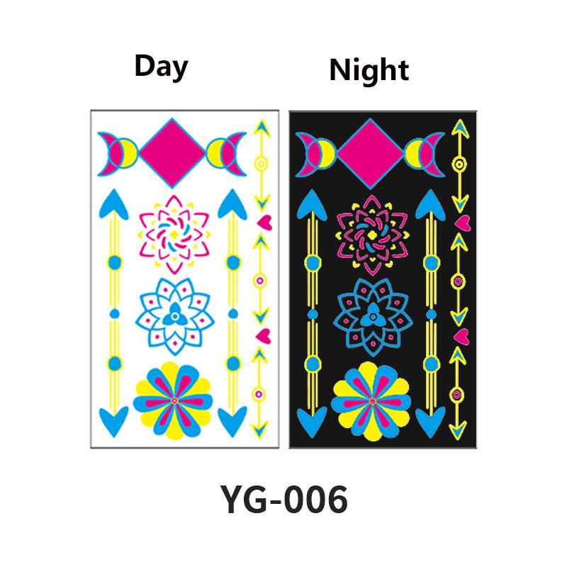 

Барная вечеринка Флуоресцентная неоновая татуировка наклейка Временная геометрия Перо Кружево Татуировка наклейка Украшения для тела Женские аксессуары 6