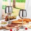 Stainless Steel Wine Glass 17 oz, Unbreakable Wine Glasses Unique and Cool Portable Metal Wine Glass for Outdoor Events, Picnics