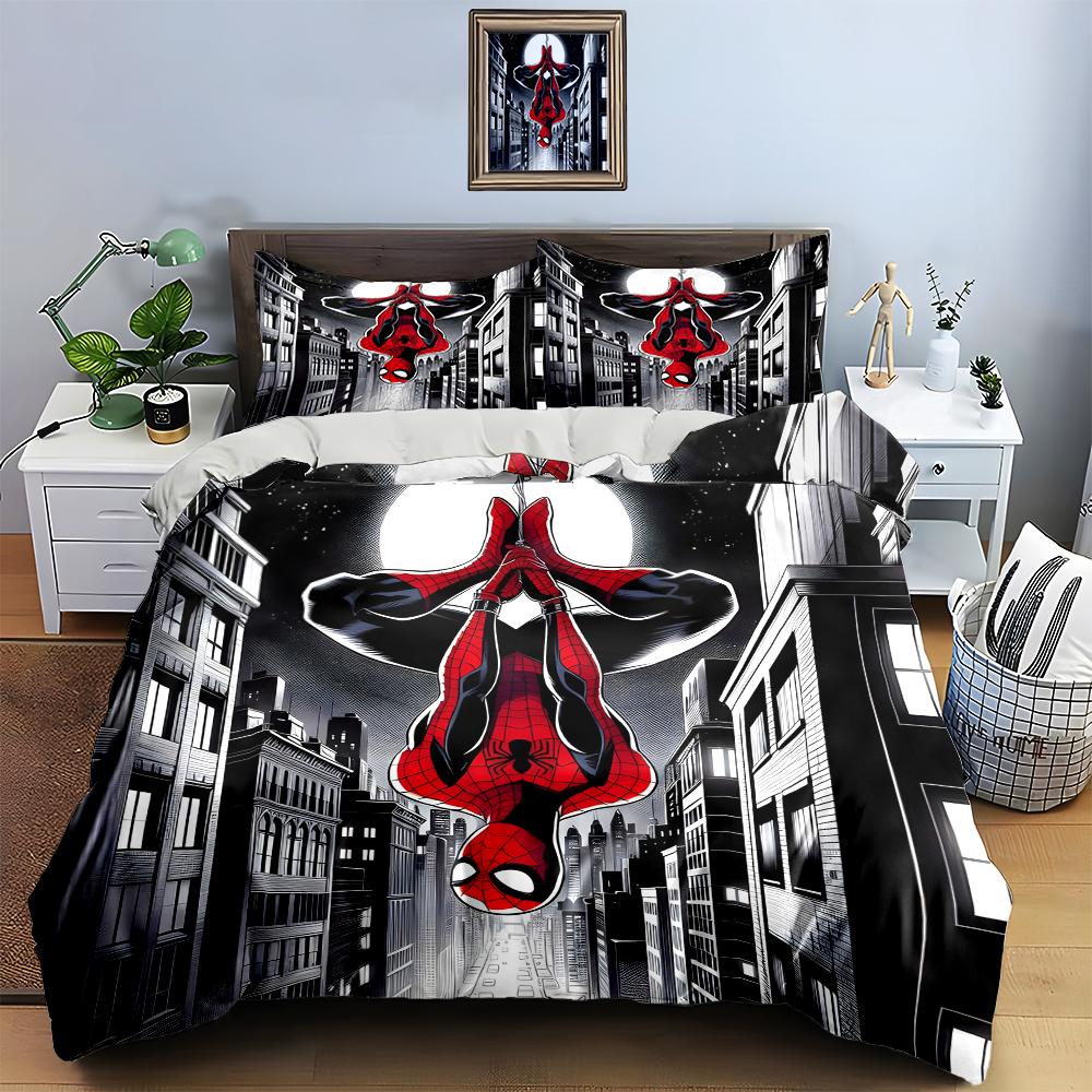 Superhero, Cityscape, Bold. Bedding Duvet Cover Sets Duvet Covers Pillowcases Gifts (1 * Duvet Cover 2 * Pillowcases, Without Duvet Insert)
