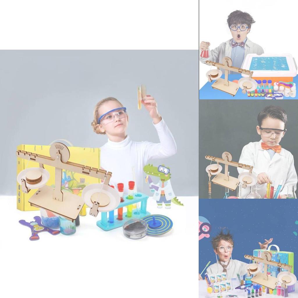Échelle de Balance en Bois Bricolage Expérience Scientifique Jouet Pour Enfants Kit Éducatif Stem Fait Main
