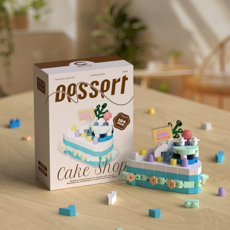 Chaolechuang LEGO-Compatible Birthday Cake DIY Building Blocks - Desktop Ornament Gift Toy