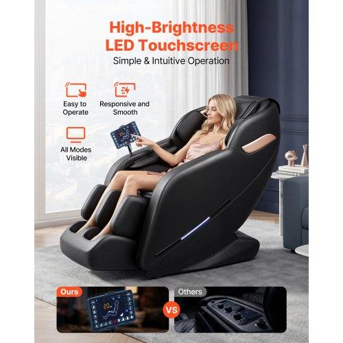 VEVOR Massage Chair, 3D Zero-Gravity Full Body Massage Chair with Extendable Footrest, Automatic Modes, Airbags, Waist & Leg Heating
