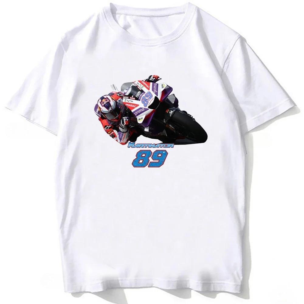Jorge Martín GP Martinator 89 T-shirt Estiva Unisex Manica Corta GS Sport T-shirt Ragazzo Magliette Casual Equitazione Moto Top Bianchi