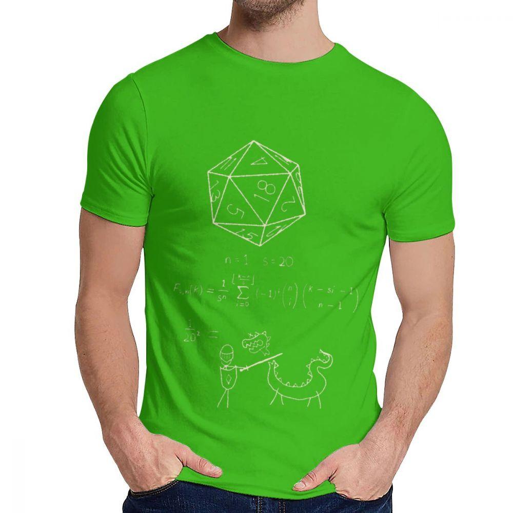 Graphic The Science Of 20 Sided Dice D20 Math Dragons Tee Shirt For Unisex Leisure Organic