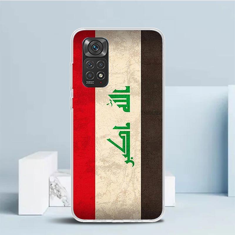 Iraqi Iraq National Flag Phone Case For Xiaomi Redmi Note 15 14 14S 13 12S 12 Pro Plus 11S 11 11T 11E 10S 10 + Soft TPU Back Cov
