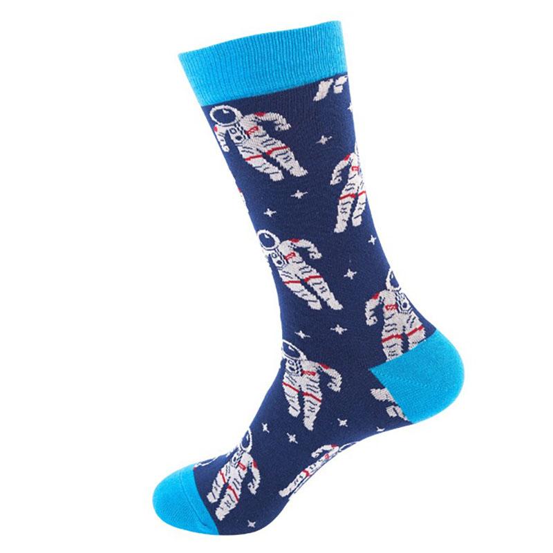 1 Pereche de Șosete Casual pentru Bărbați, cu Model Inedit, la Modă, cu Puncte Romboide Amuzante, Hip Hop, Șosete Medii pentru Femei