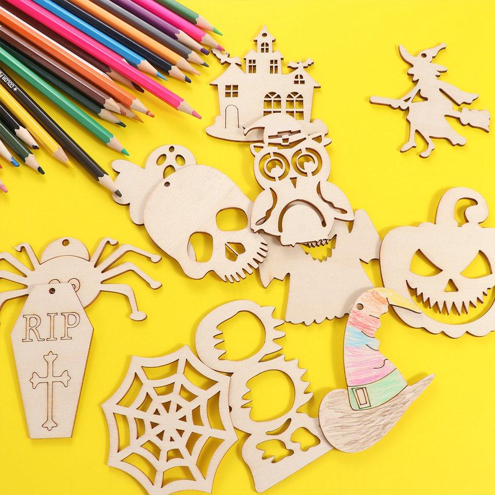 12pcs Pumpkin Head Witch Spider DIY Paintings Made Decorations  Home Decor