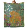 Gustav Klimt Bauerngarten Gartenmuster Geschenk Überwurfdecke Ganzjahres Weiche Überwurfdecke für Sofa