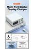 6-Port USB Fast Charger with Digital Display for Phones, Tablets, and Laptops
