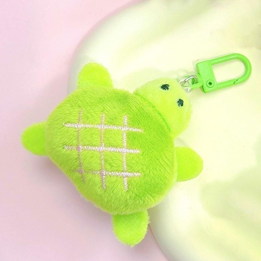 Cartoon Plush Turtle Key Ring Vegetable Texture Green Turtle Doll Key Ring  Bag Pendant