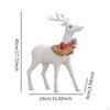 Christmas Deer Sculpture,Christmas Elk Statue ,Gift Figurine White for