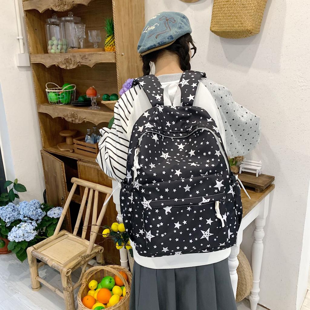 Schoolbag Star Female College Student Class Bag Japanese Ins Cute Backpack Large Capacity Versatile Junior High School High School Bag