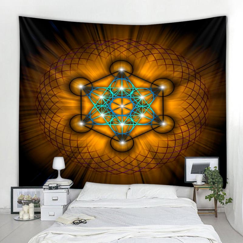 Wandteppich im Heiligen Stil, Wandteppich, Hexagramm-Muster, Wandteppich, Wanddekoration