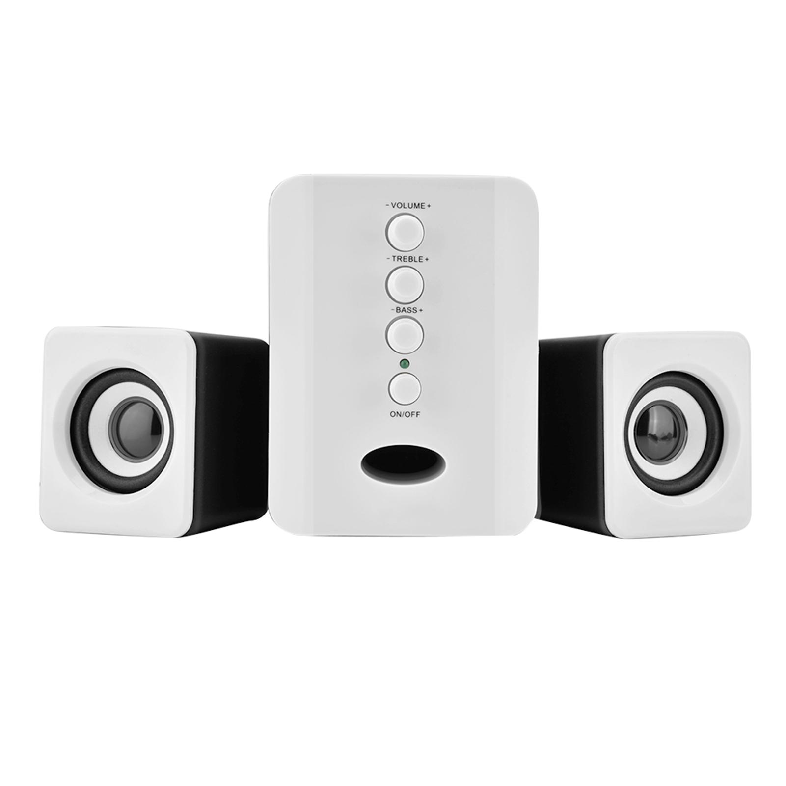 

Мини USB 2.1 проводной комбинированный динамик бас музыкальный сабвуфер для телефона ноутбука ПК белый черный белый