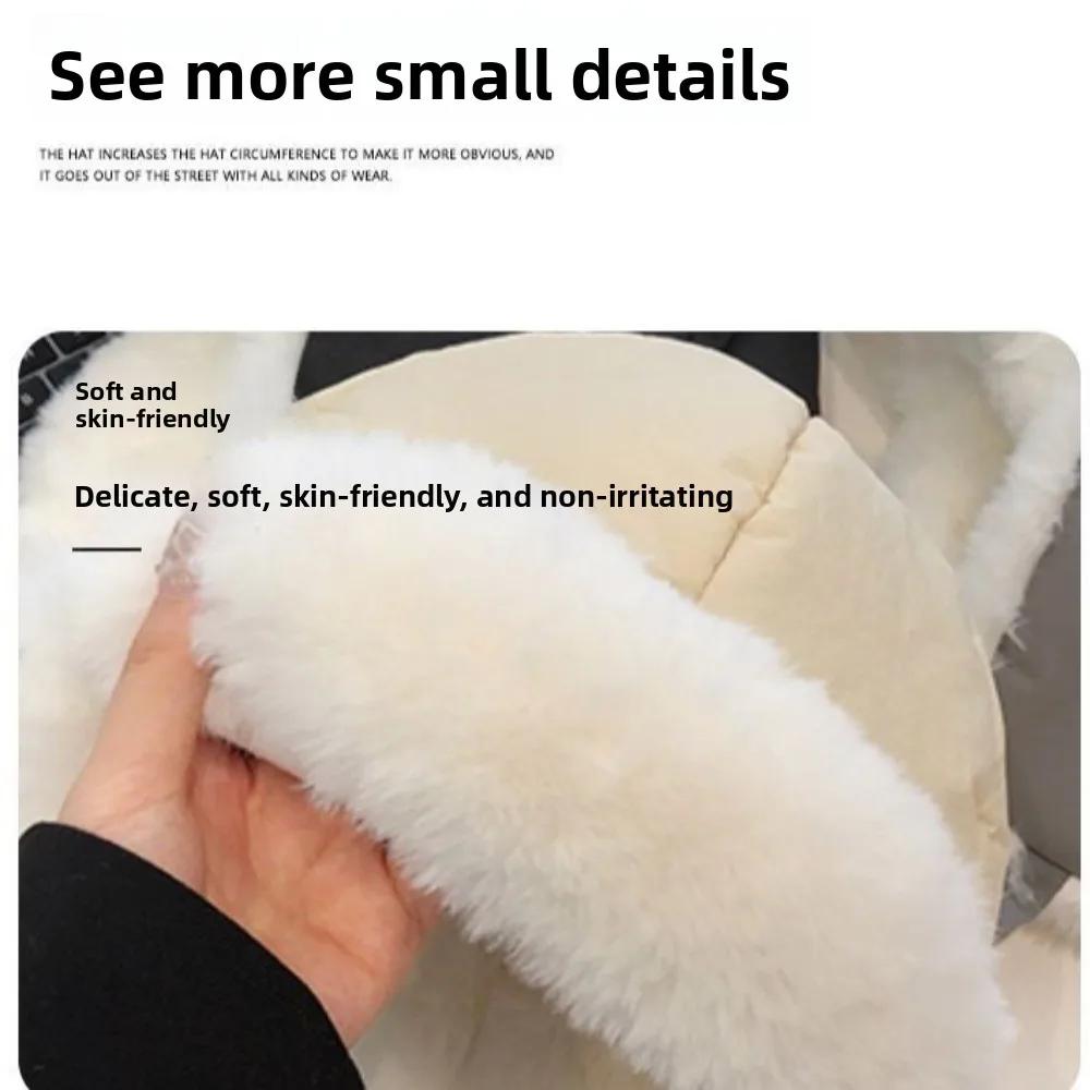 Cold-resistant Windproof Fleece Hats for Women Thick Warm Ear-protecting Cotton Hat for Autumn and Winter Skiing and Flight Caps
