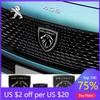 Emblema de parrilla delantera de aleación para Peugeot 307 3008 2008 308 306 206 208 408 207 407 5008 508 (2026).