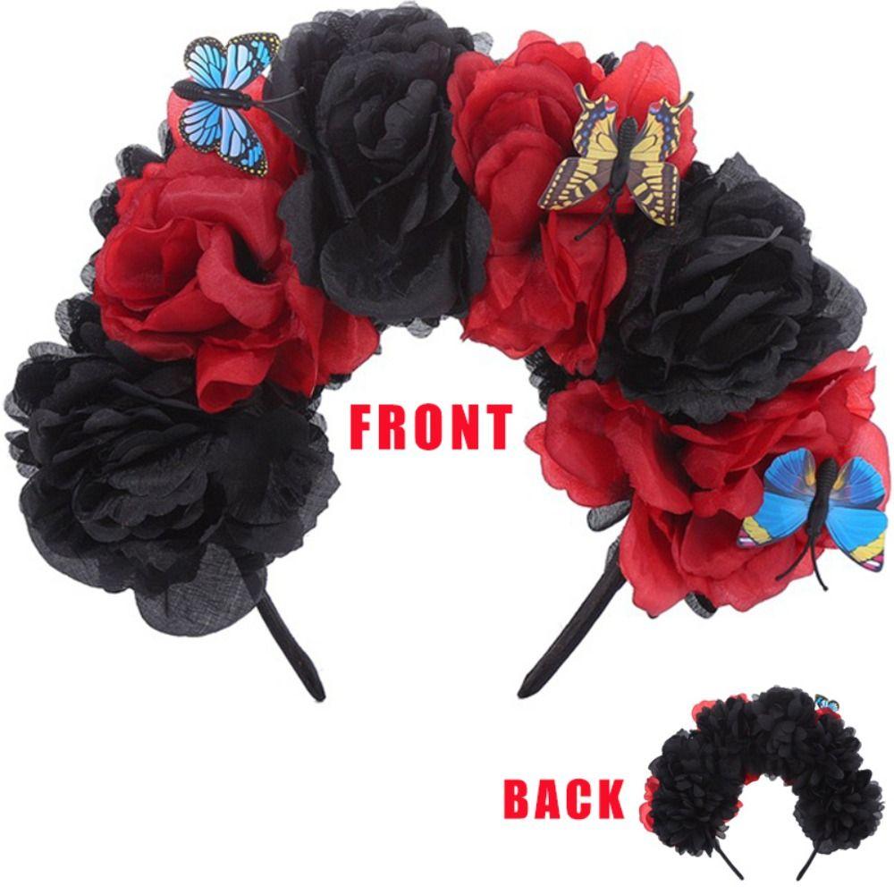 Realistic Artificial Camellia Headband Comfortable Fabric Headband Stage Performance
