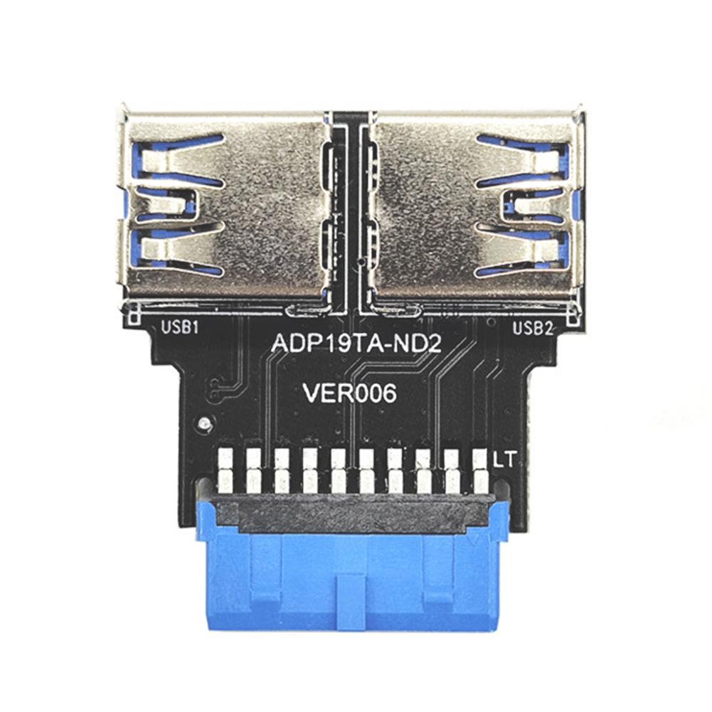 

19Pin To Type C/Dual USB3.0 Adapter Extender Card 19Pin To Dual USB 3.0 A Type-C Port Female Socket for WIN XP/7/8/LINUX/