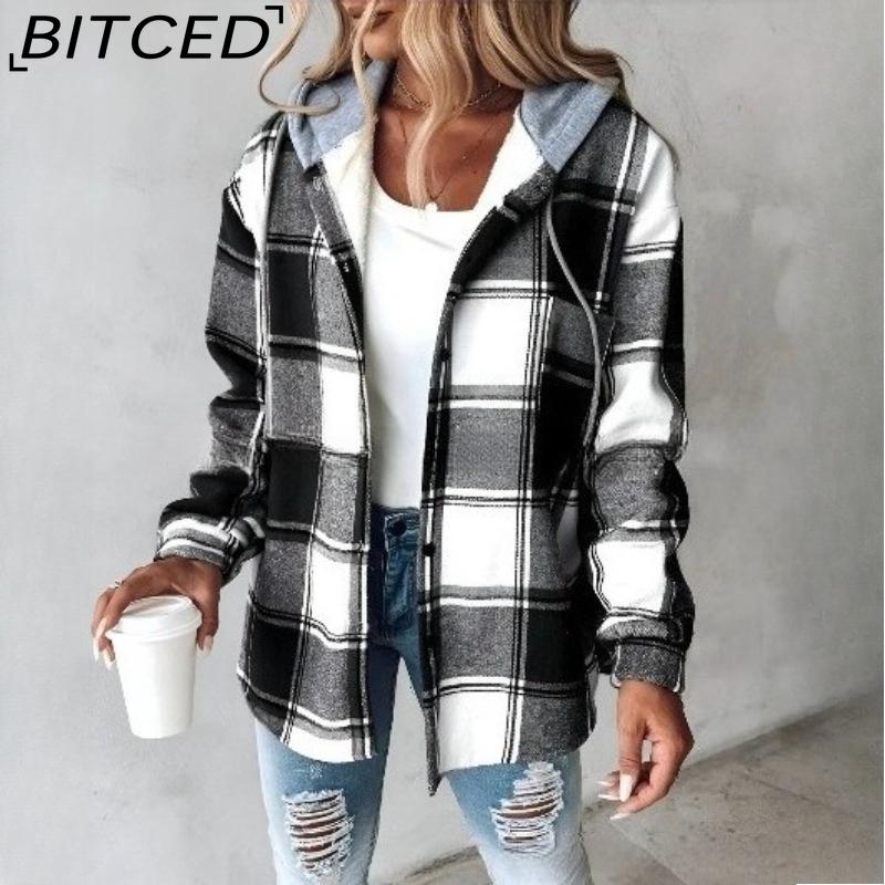 BITCED Women's Plaid Fall/Winter Coat