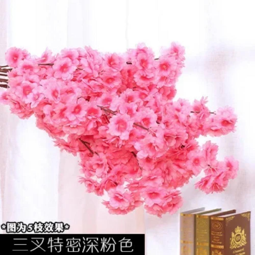 140-Heads Artificial Flowers Cherry Blossoms Wedding Arch Decorate Fake Flower Silk Hydrangea White Branch Home Decor