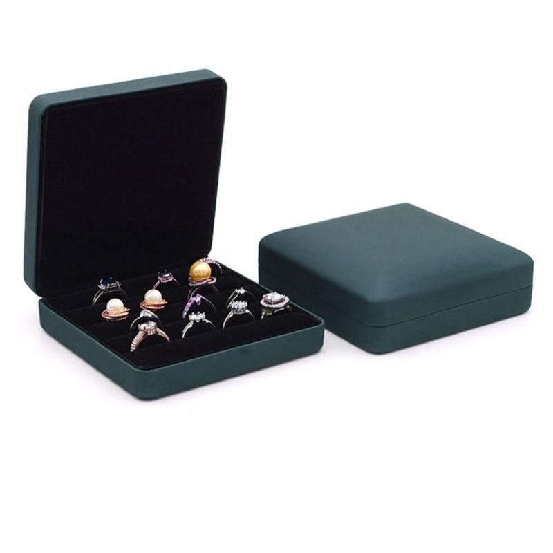 Jewelry-Ring Organizer Box Portable Small Storage Display-Case Fashion Ring Tray Holder Showcase for Travel or Home