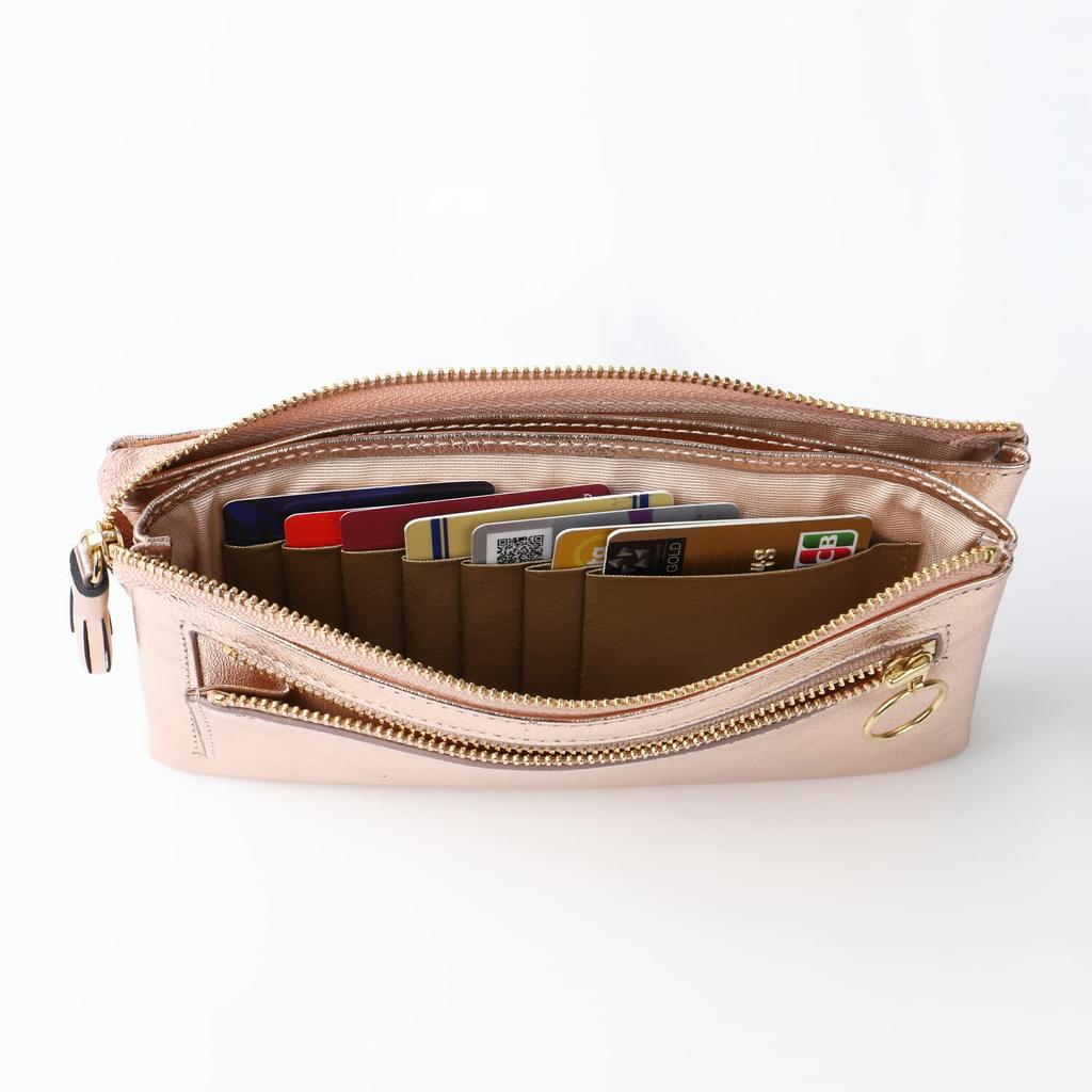 AND Seedu Genuine Leather Present Long Wallet [JULLY SHUSHU] (Pink Gold) EM-SE