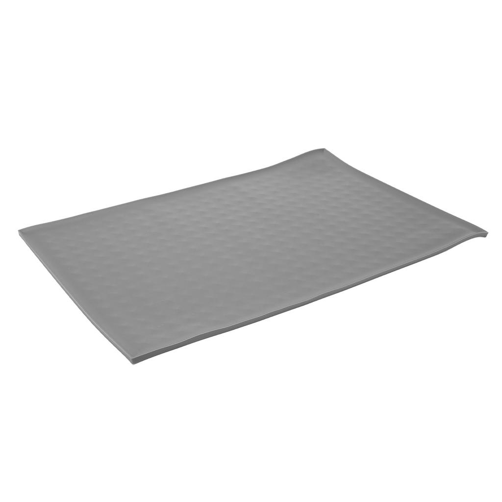 Pet Feeding Mat Silicone Waterproof Slip Resistant Dog Cat Bowl Pad for Food and Water Grey