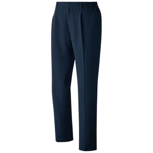 Midori Anzen Unisex Cotton Work Pants GS736 Earth Green Size M Stretchable Full-Stride Mobility Sweat-Absorbent Workwear