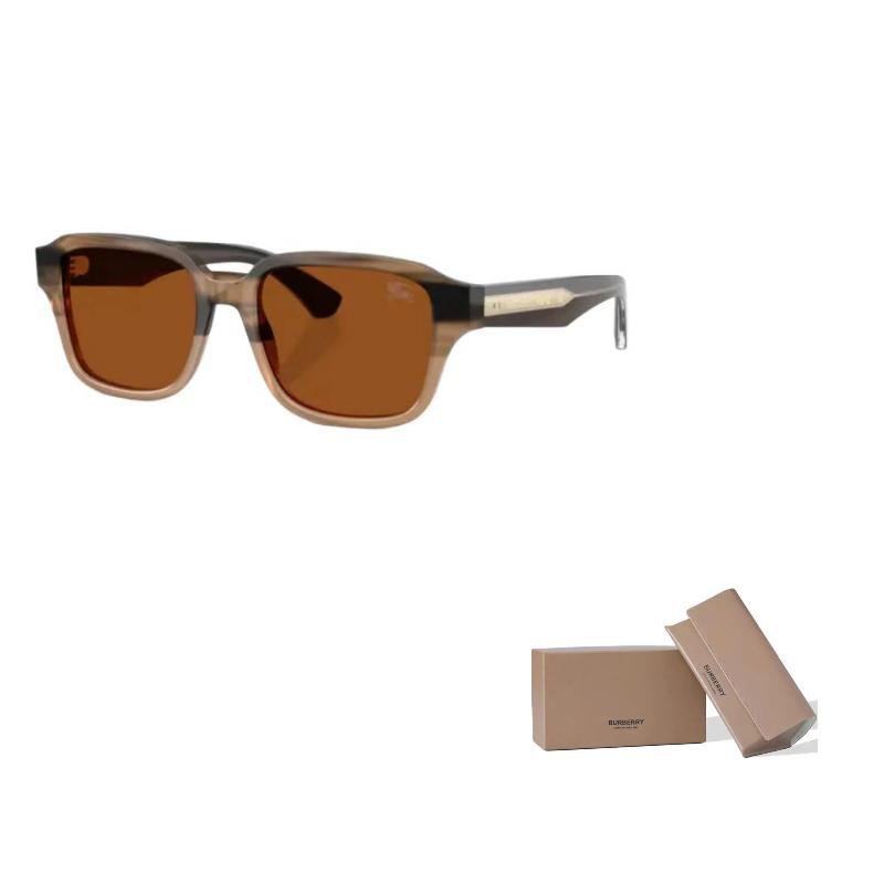 Burberry Logo Arm Square Sunglasses Unisex sunglasses Black Tortoise 0BE4484F