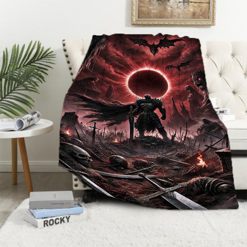 1 pezzo Giappone Anime Berserk Coperta Microfibra Biancheria da Letto Coperta da Campeggio Lusso Soffice Portatile Ufficio Ipoallergenica Flanella