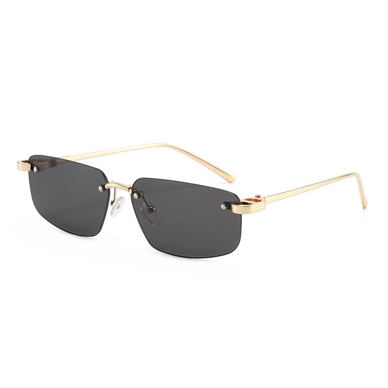 

Men s & Women s New Fashion Square Frameless Sunglasses Retro-Chic Metal Sunglasses Premium UV-Protective Travel Sunglasses