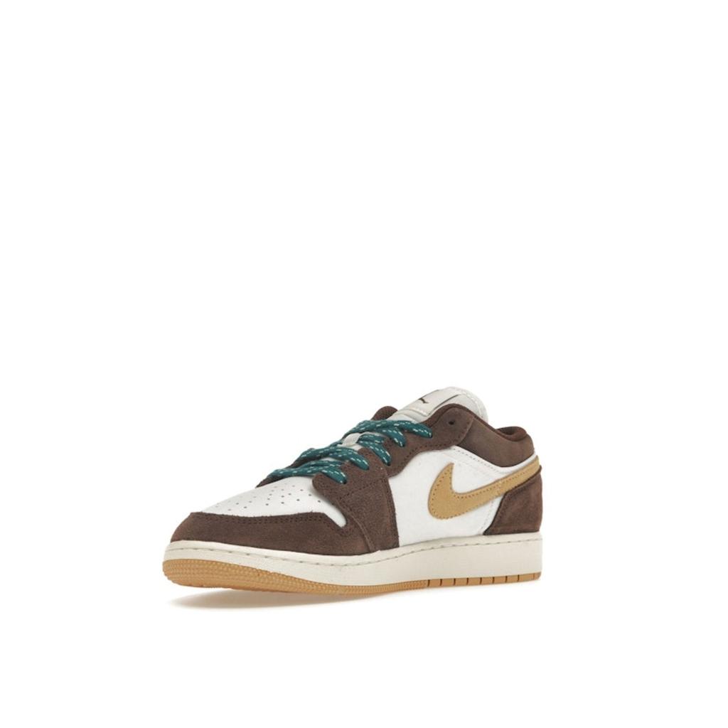 Air Jordan 1 Low GS Cacao Wow Kids Sneakers Brown Twine Sail FB2216-200