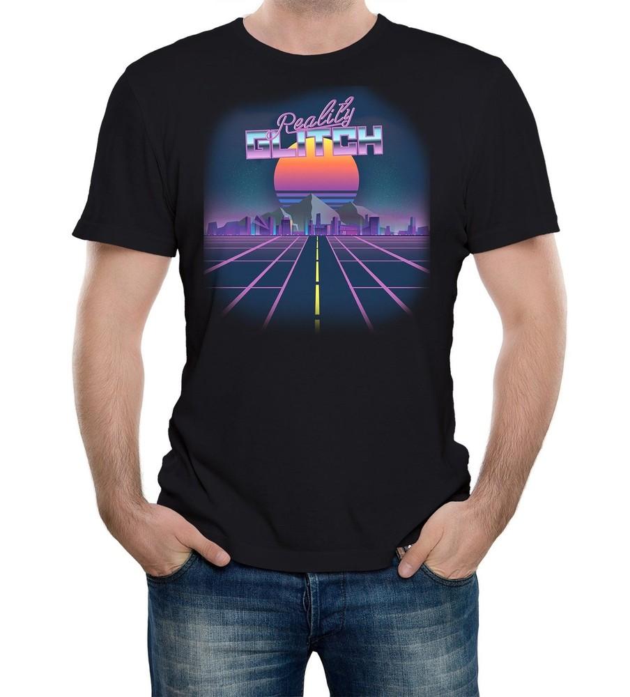 Neon Passenger Retro Graphic Mens T-Shirt Flourescent 80s Video Game