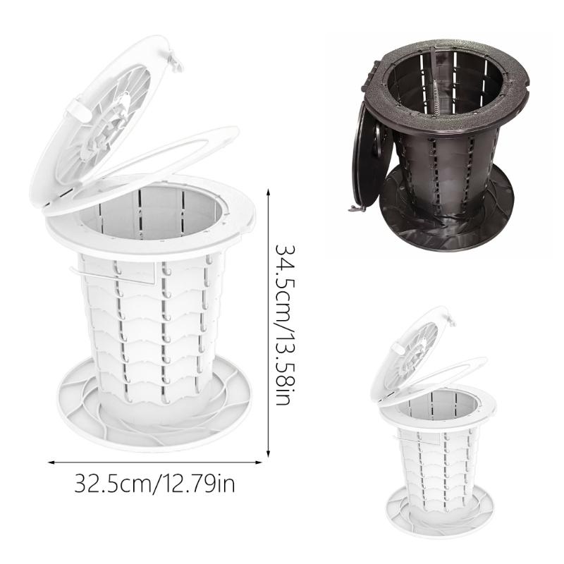 Outdoor Travel Toilet for Fishing, Hiking, Campervan, Folding Camping Toilet Portable Toilet for Adults with Lid & Seats