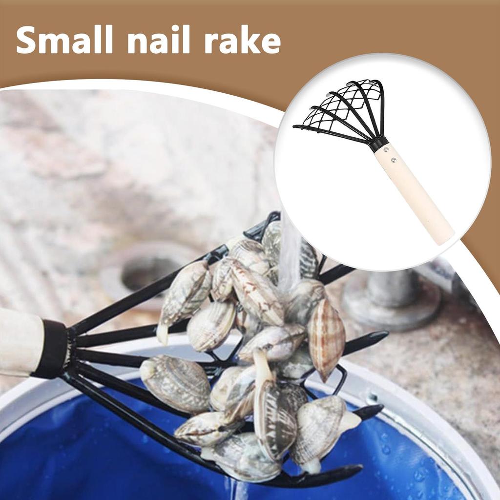 Yard Rake 5 Tine Claw Rake And Cultivator Manual Cultivator Digger Tool With Ergonomic Grip For Weeding Soil Dirt Sand Yard