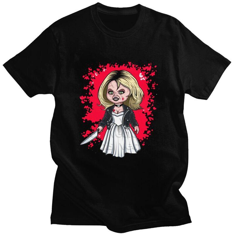 

Custom Trendy Bride Of Chucky T Shirt Men Short Sleeves Pure Cotton T-shirt Scary Tiffany Tees Fashion Tshirt - Men s Summer ... S разноцветный