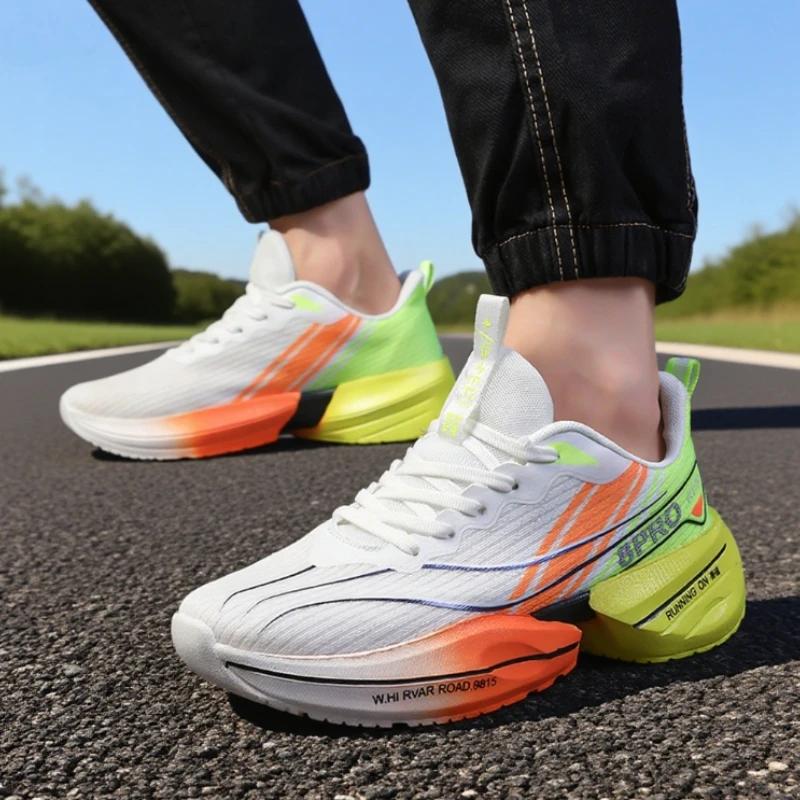 New Marathon Men Running Shoe Summer Lightweight Outdoor Non-Slip Training Shoe Breathable Fabric Men'S Tennis Training Sneakers