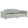 VidaXL Lit de repos gris clair 90x200 cm velours 354136