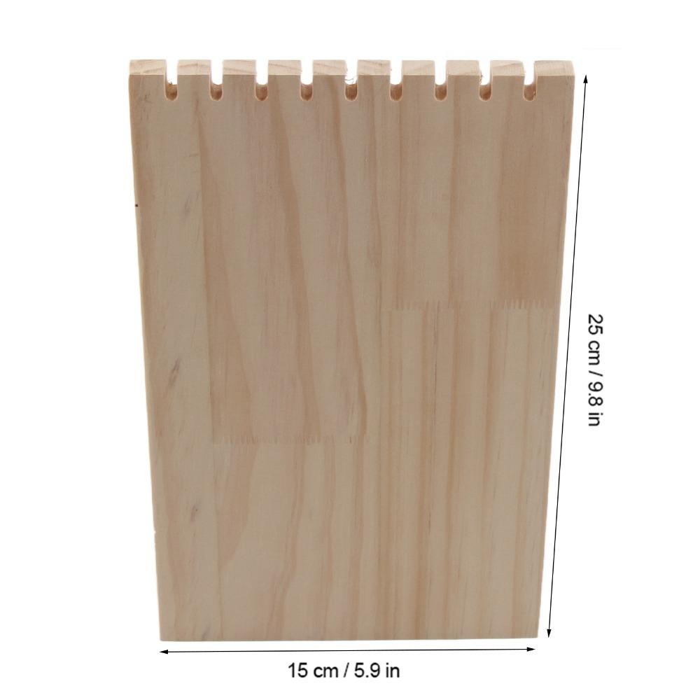 9-slot Jewelry Display Stand Wooden Earring Organizer Jewelry Storage Necklace Holder  Desktop