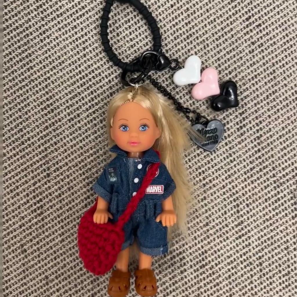 Creative Cute Mini BABI Princess Doll Toy Keychain Pendant Fashion Design Exquisite Clothe Series Backpack Pendant Birthday Gift