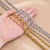 1M Stainless Steel Frosted Rounded Square Punk Chains Hip-hop Necklaces Oval Cross Chains Accessory for DIY Jewelry Making Gifts