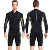 Men's 1.5mm One-Piece Long Sleeve Wetsuit for Diving, Snorkeling, and Surfing - Lycra Sun Protection.