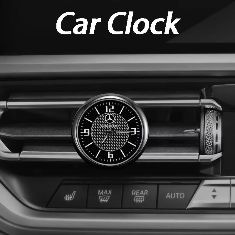Car Central Control Clock Watch Decoration For Mercedes Benz AMG GLE GLC GLS GLK GLA CLA W203 W206 W205 W210 W220 A C E Class
