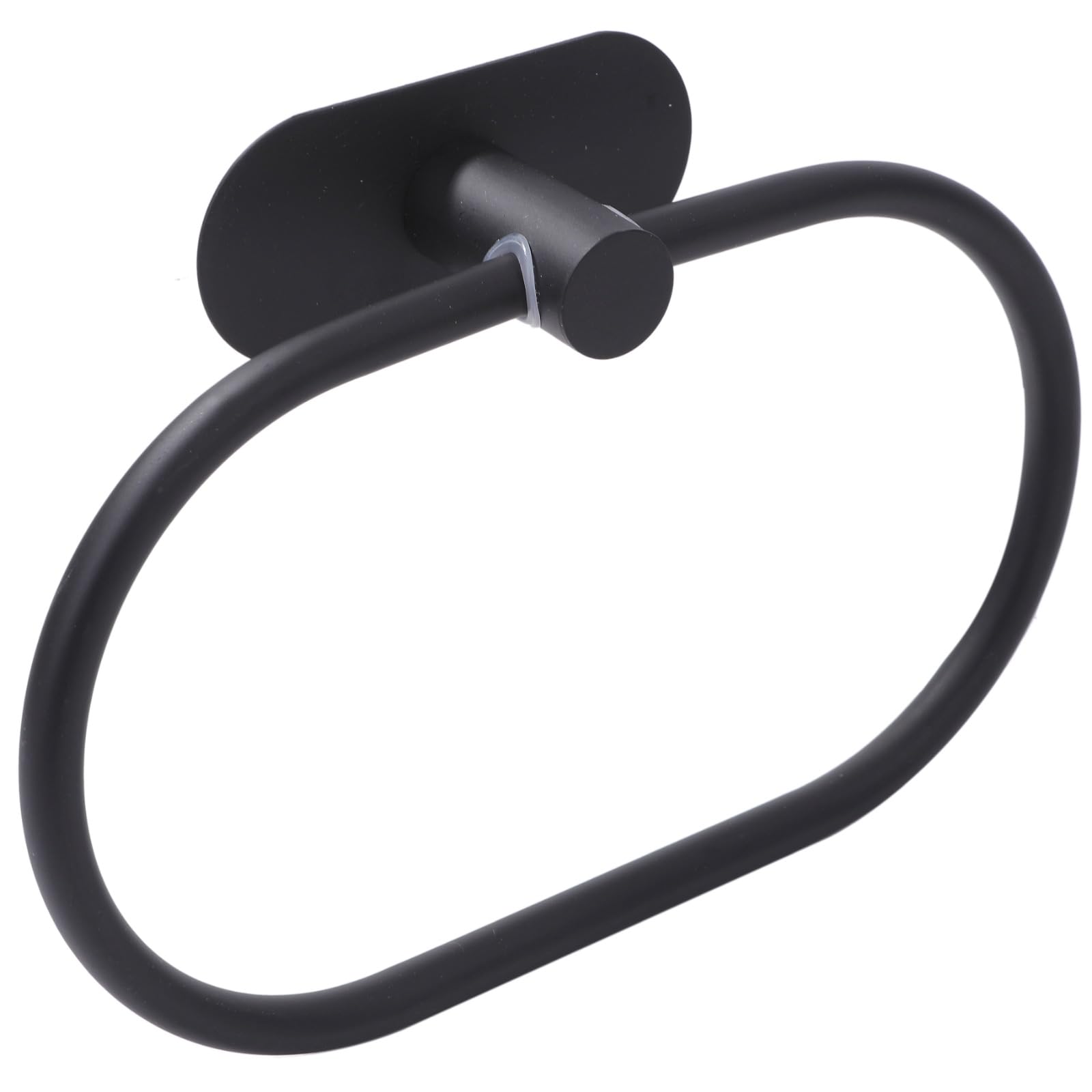 

Rubonarie Stainless Steel Towel Ring, Adhesive, Wall Mounted, 20cm, for Kitchen and Bathroom (Black)