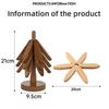 Creative Wooden Tree Folding Trivet Stand Heat Resistant Pot Mat Decorative Anti Scald Hot Pads Coaster For Kitchen Dining Table Protection